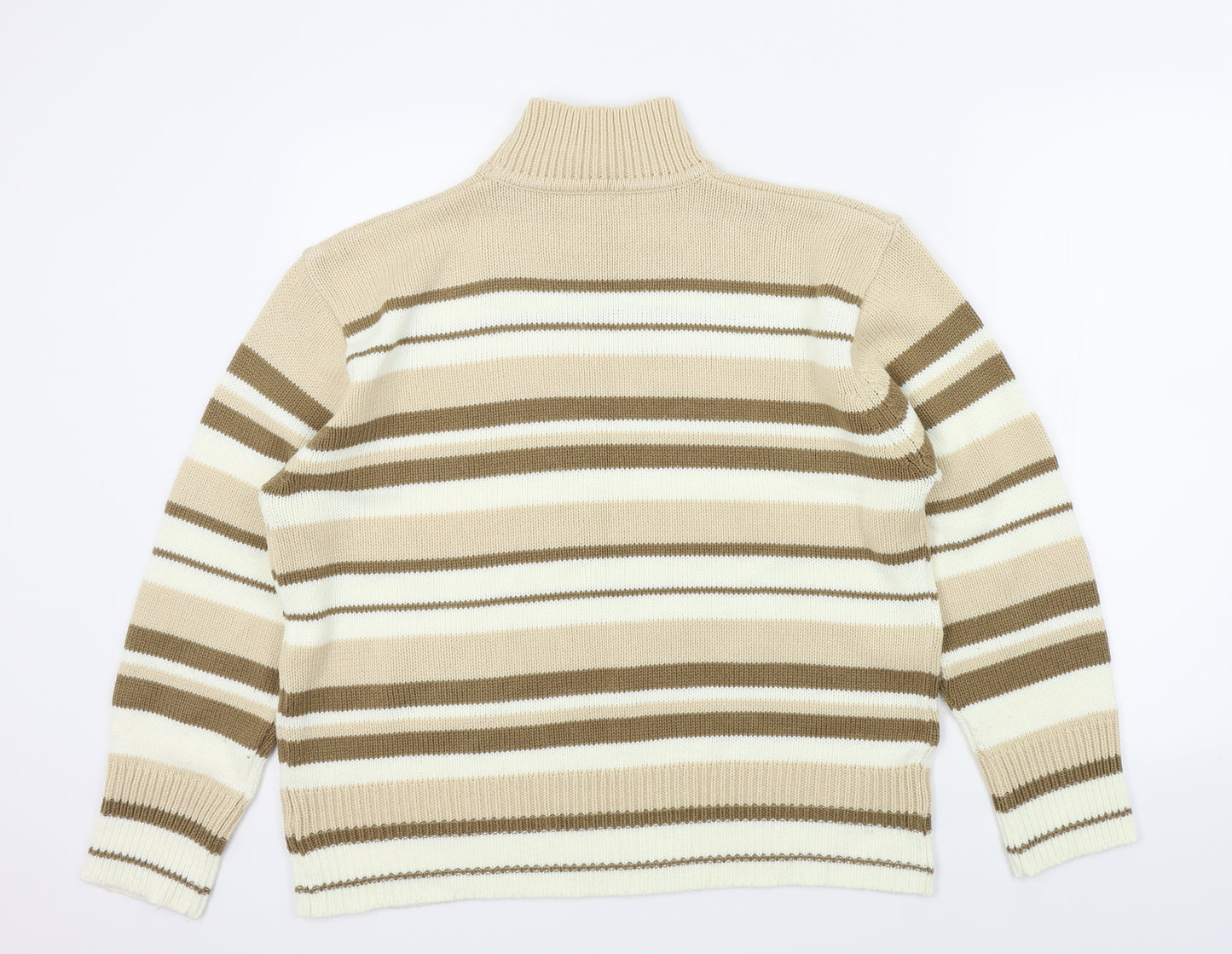 Bonmarché Womens Brown Striped  Pullover Jumper Size XL