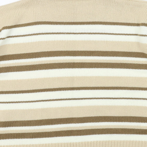 Bonmarché Womens Brown Striped  Pullover Jumper Size XL