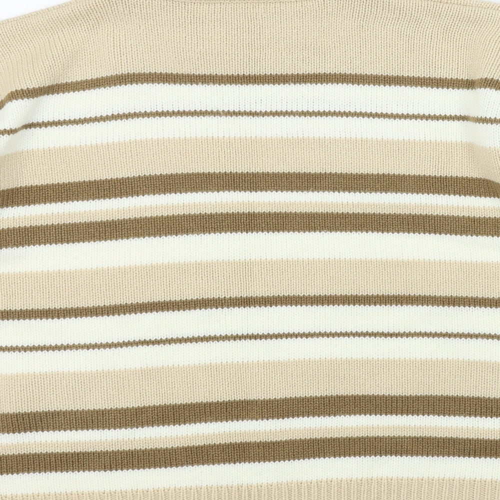 Bonmarché Womens Brown Striped  Pullover Jumper Size XL