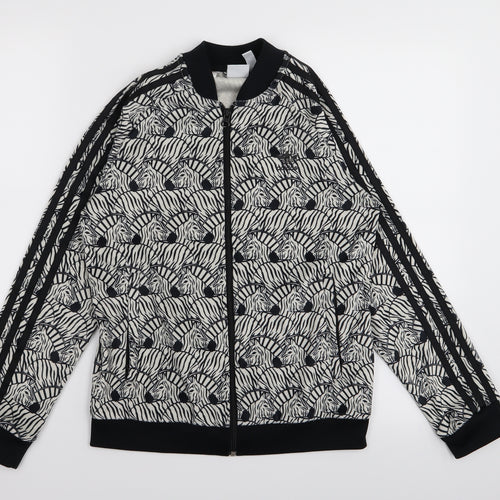 adidas Girls Multicoloured Animal Print  Full Zip Jumper Size 11-12 Years