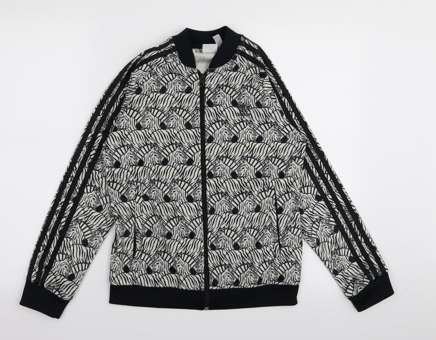 adidas Girls Multicoloured Animal Print  Full Zip Jumper Size 11-12 Years