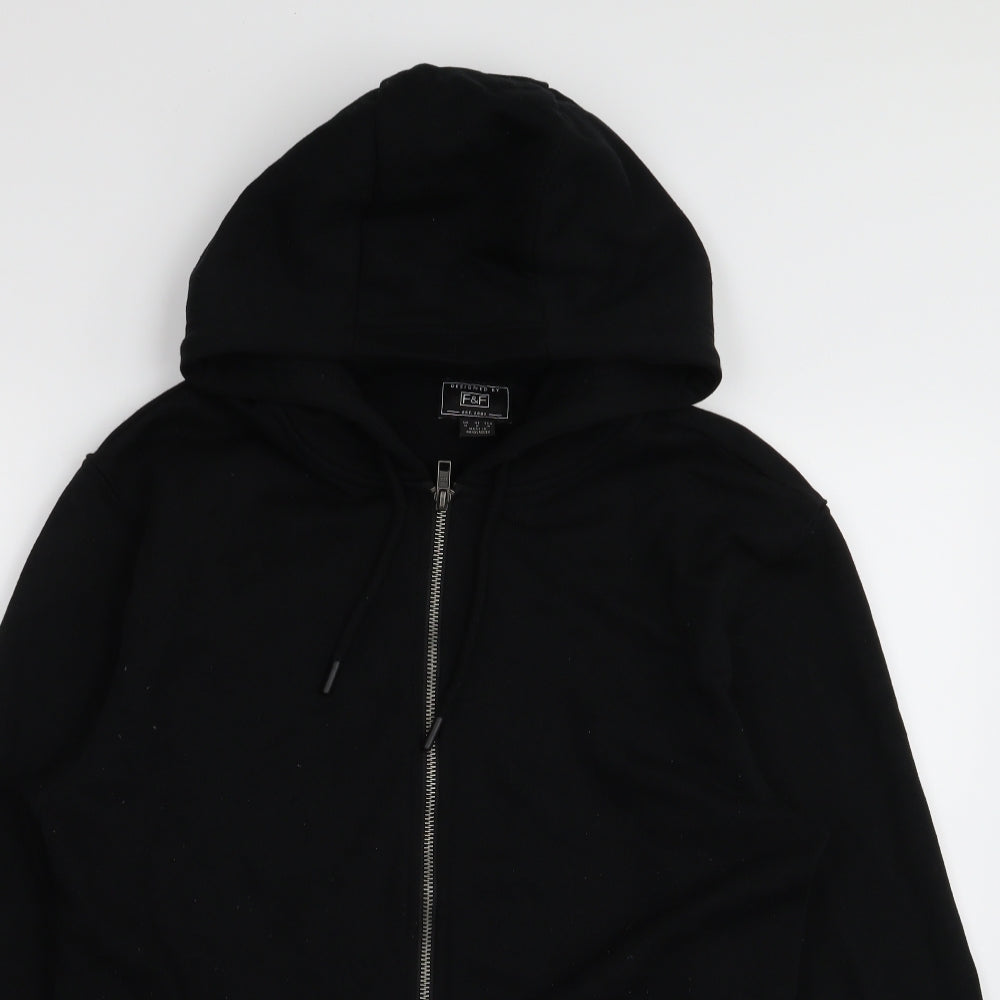 F&F Mens Black   Full Zip Jumper Size M