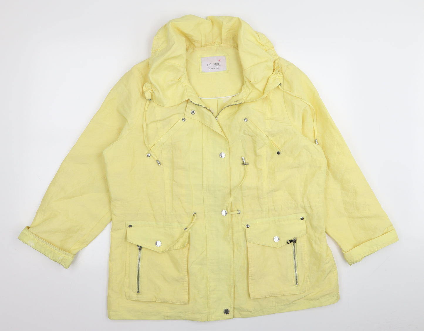Per Una Womens Yellow   Jacket Coat Size 16