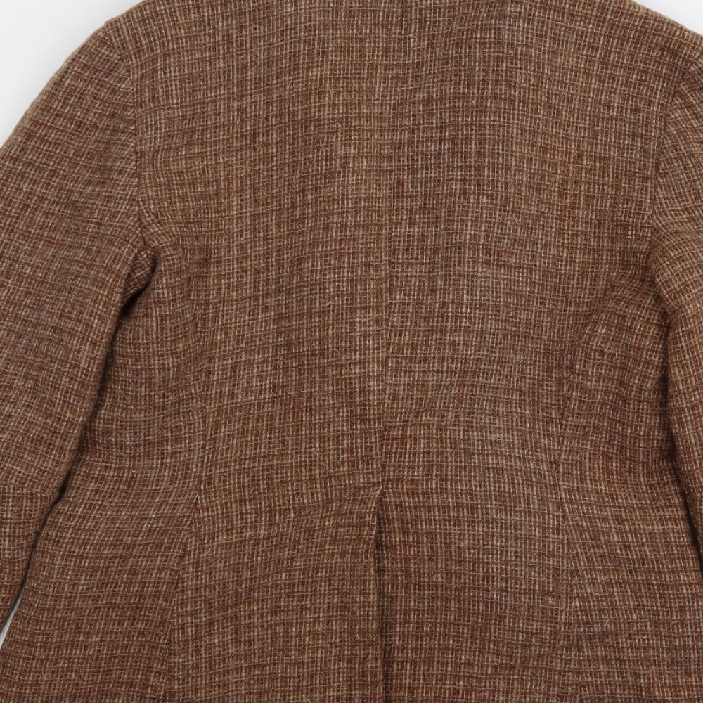 positions Mens Brown Houndstooth  Jacket Blazer Size 34