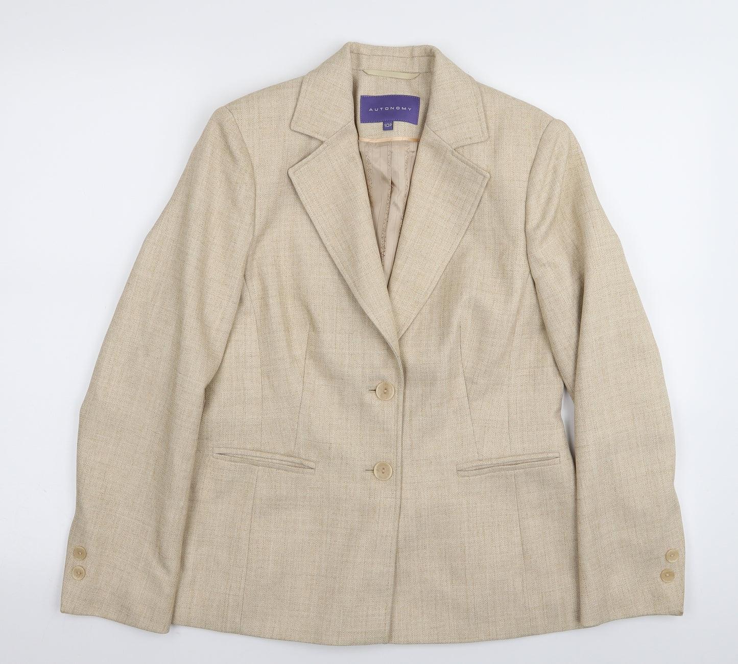 Autonomy Womens Beige   Jacket Blazer Size 10