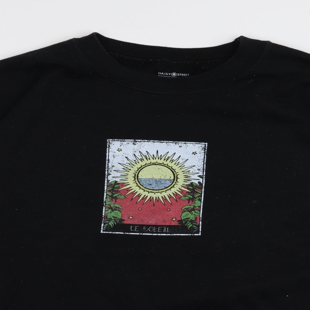 Daisy Street Womens Black   Pullover Jumper Size 12