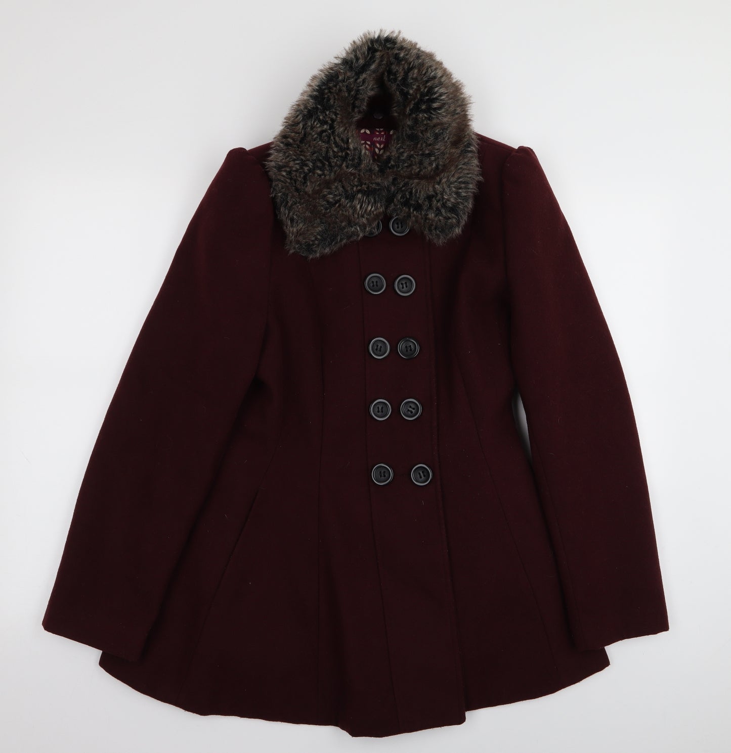 NEXT Womens Red   Overcoat Coat Size 14