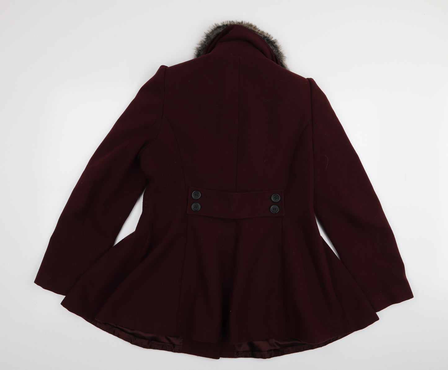 NEXT Womens Red   Overcoat Coat Size 14