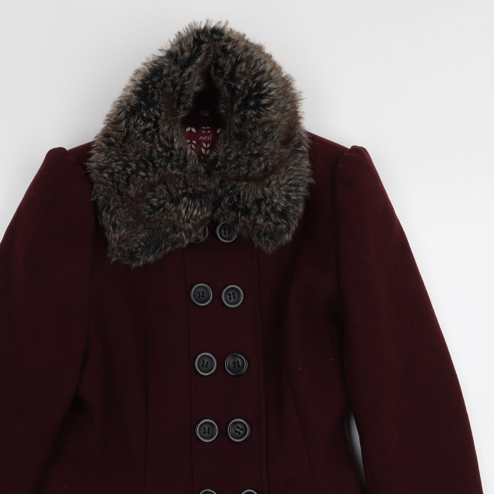 NEXT Womens Red   Overcoat Coat Size 14