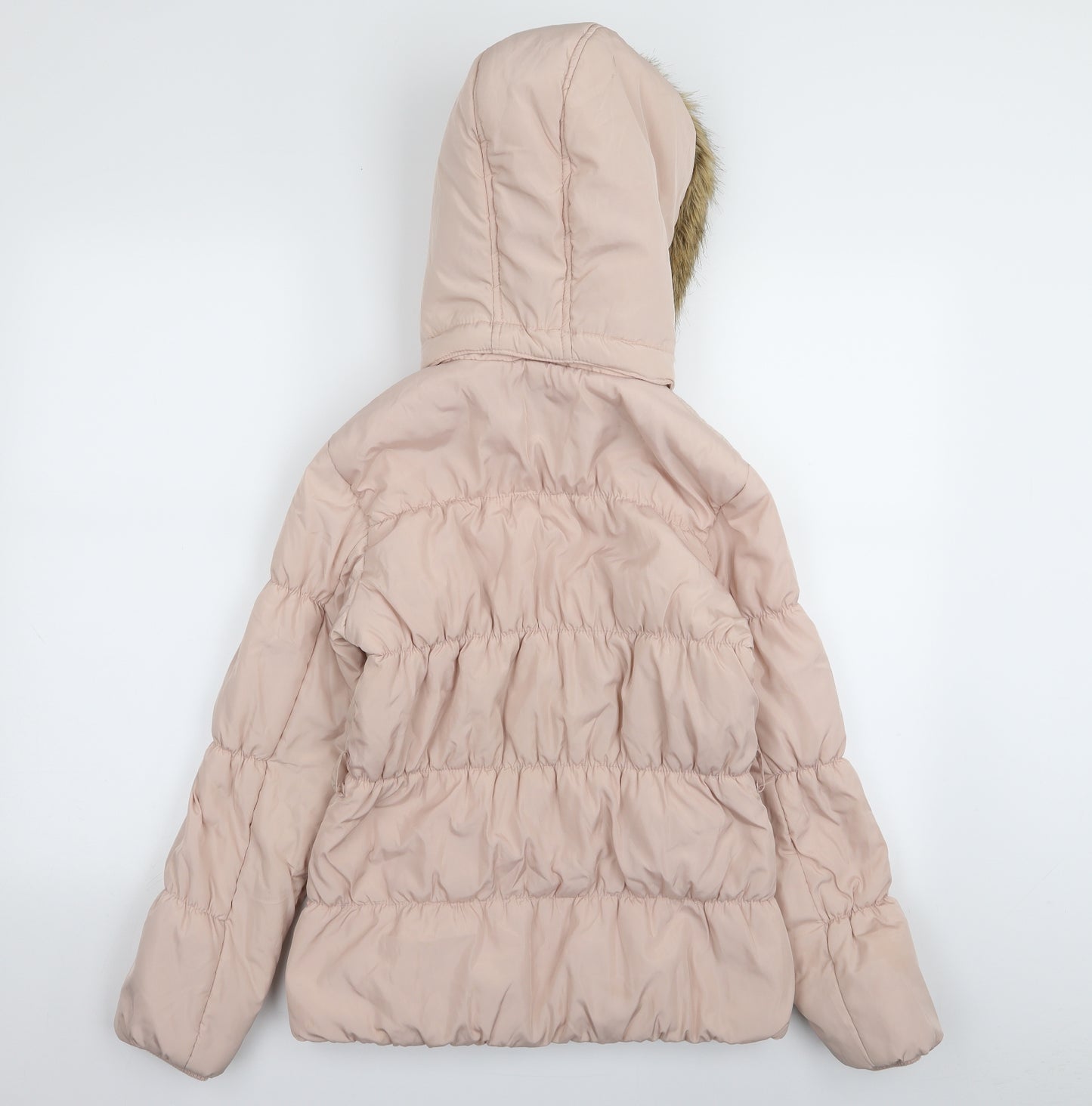 H&M Girls Pink   Parka Coat Size 13-14 Years