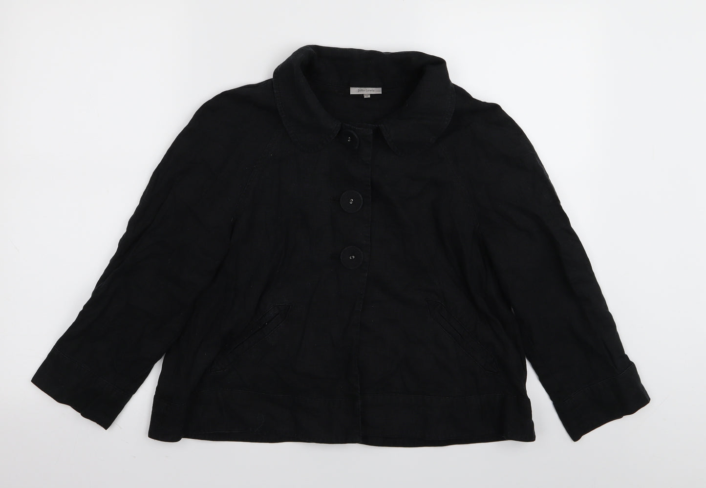 John Lewis Womens Black   Jacket Blazer Size 12
