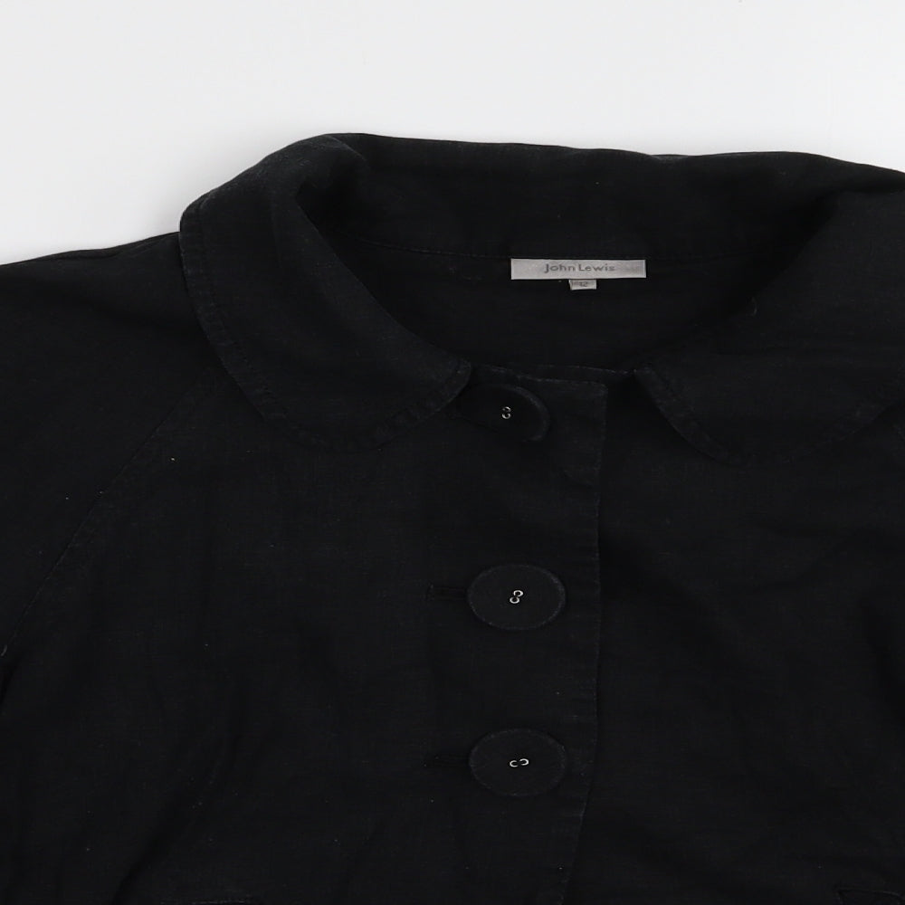 John Lewis Womens Black   Jacket Blazer Size 12