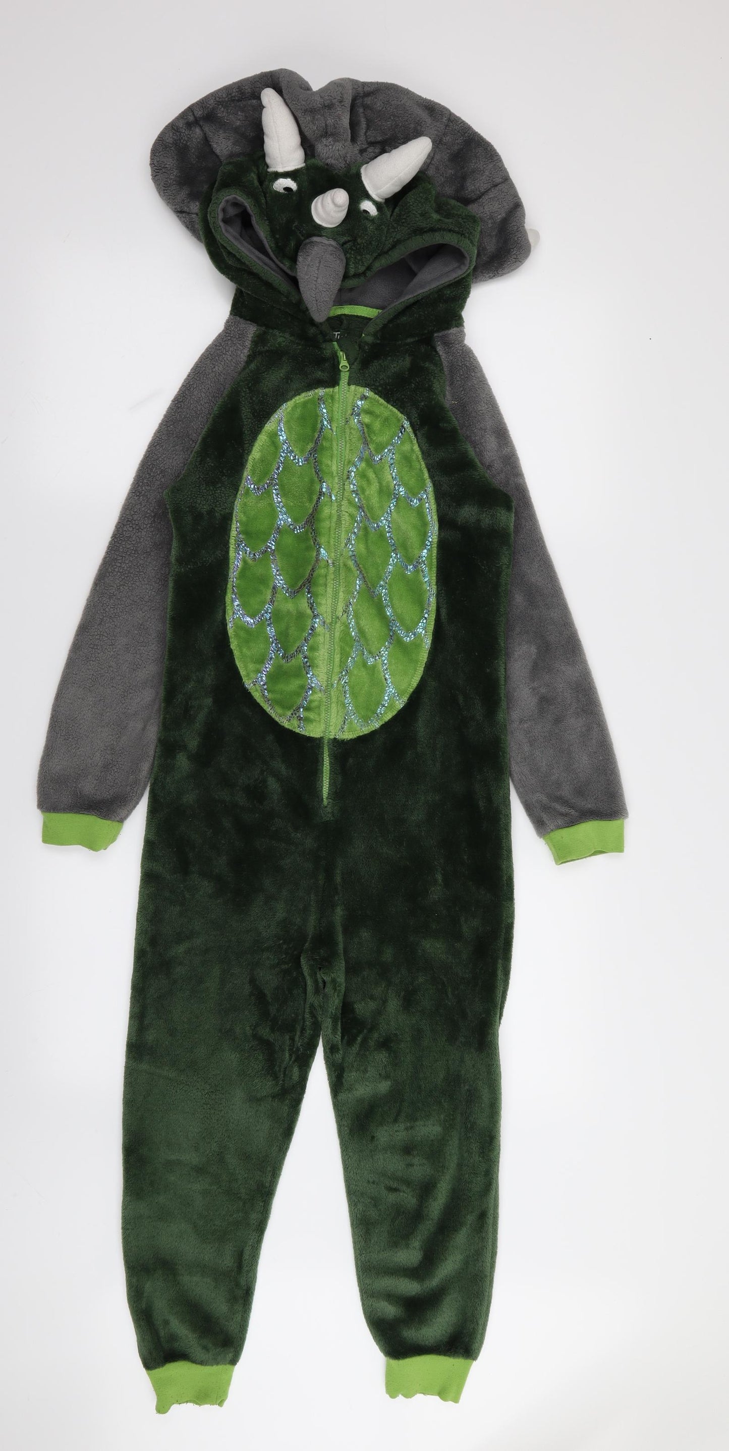TU Boys Green Solid   One Piece Size 9-10 Years