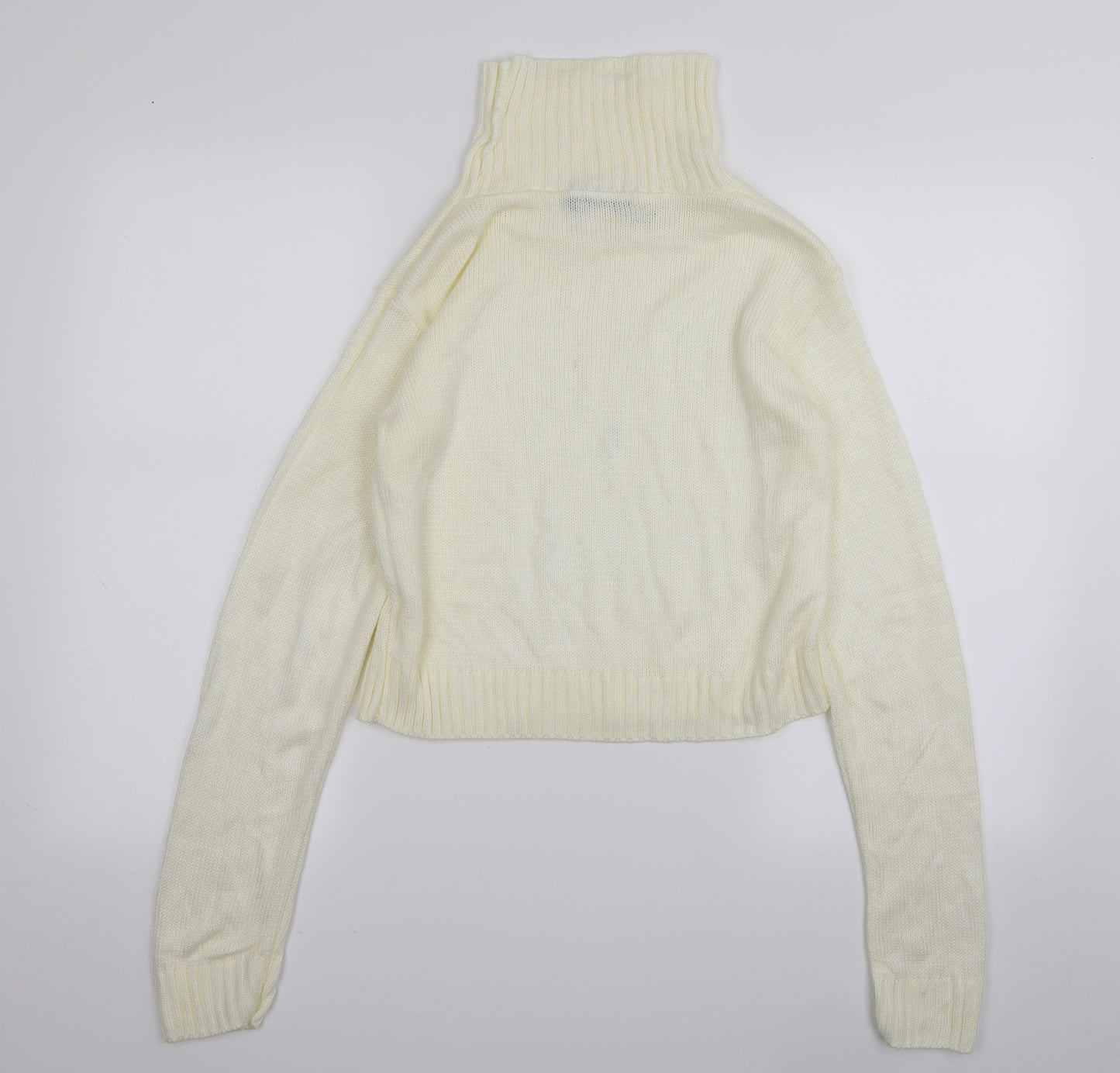 Boohoo Womens White   Pullover Jumper Size M