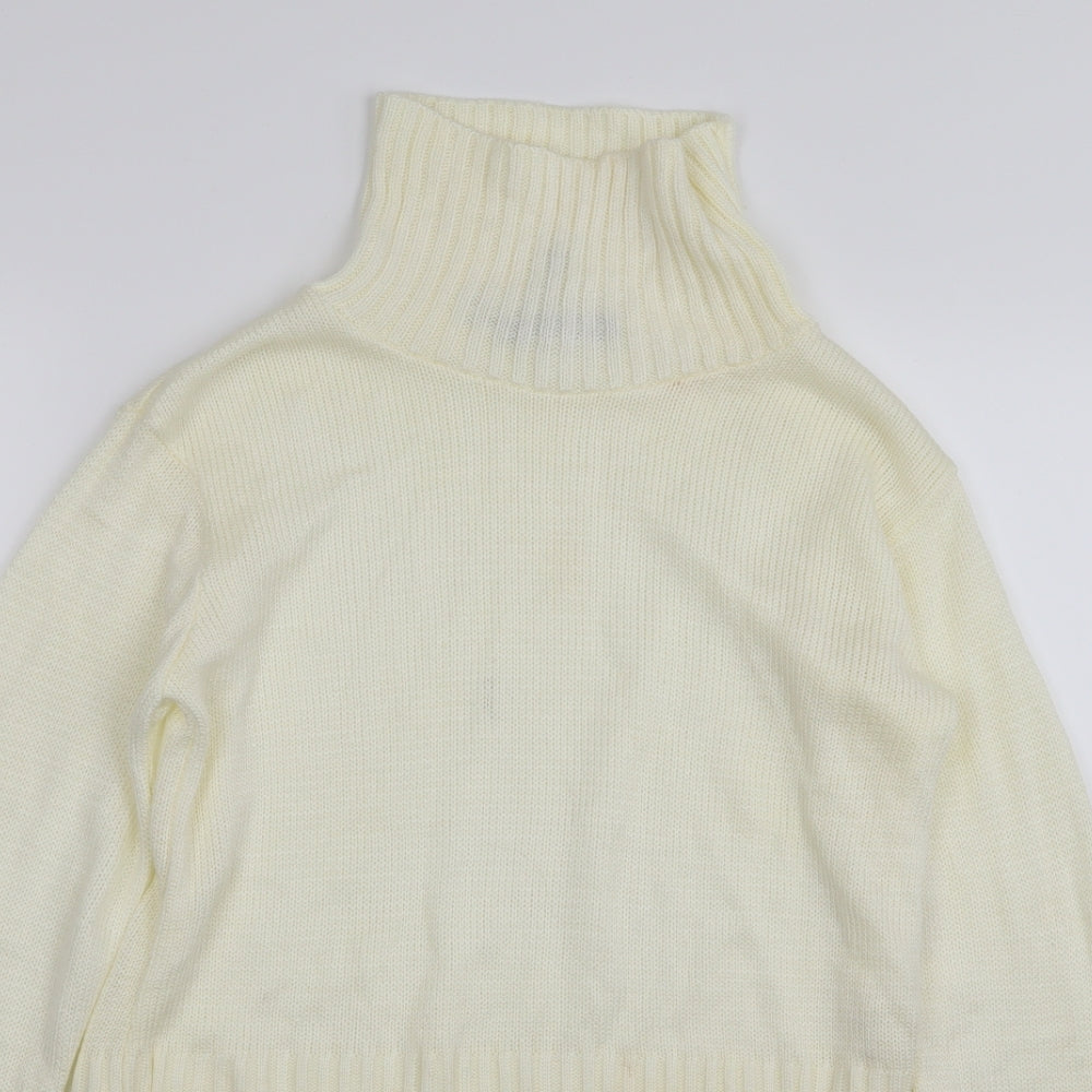 Boohoo Womens White   Pullover Jumper Size M
