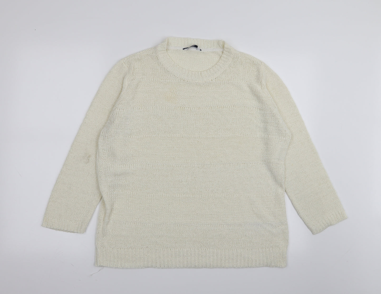 DASH Womens White   Pullover Jumper Size 16