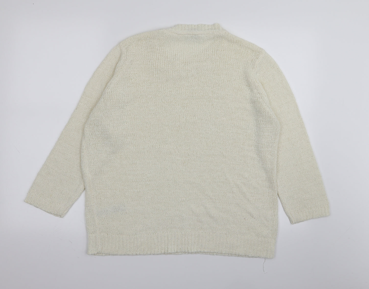 DASH Womens White   Pullover Jumper Size 16