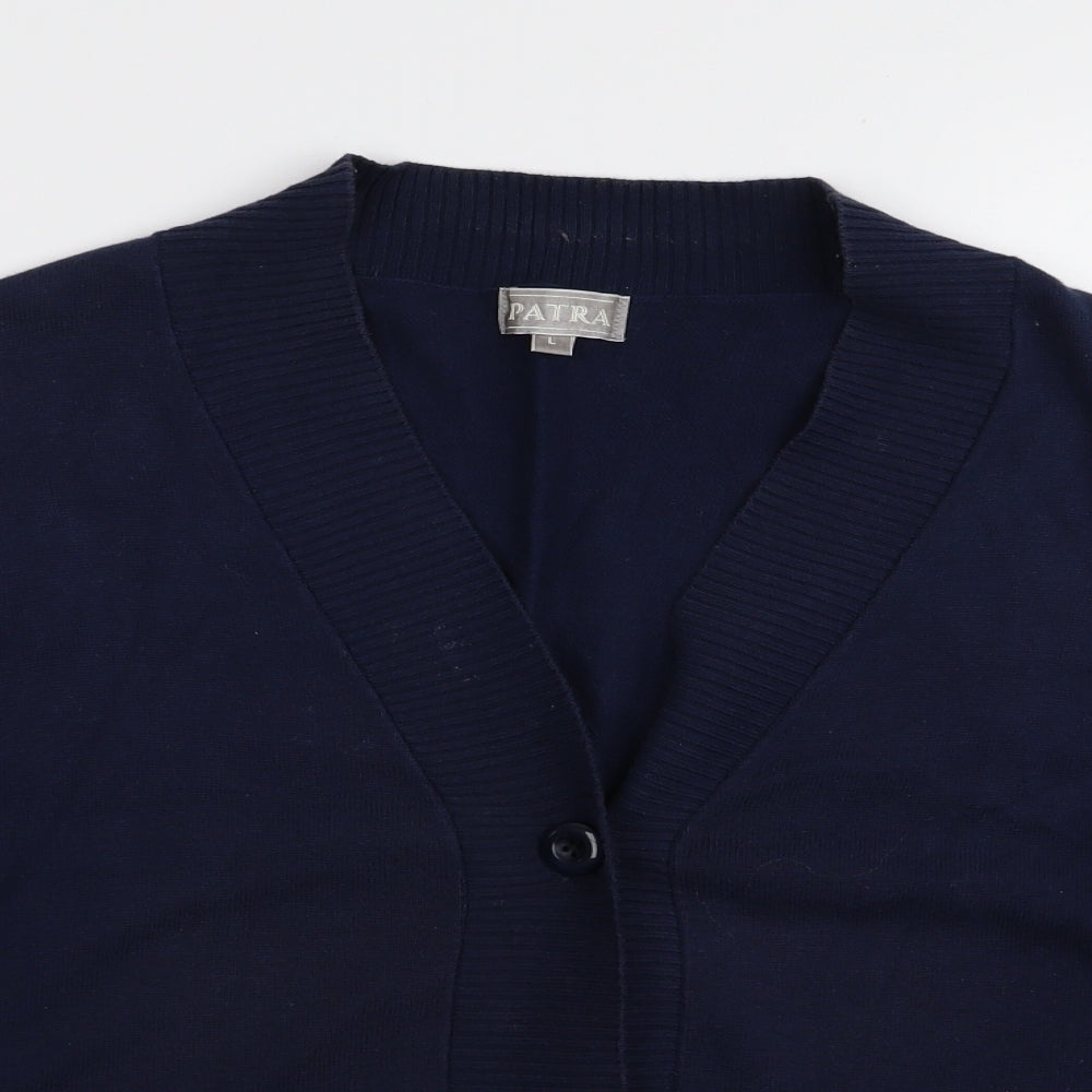 Patra Womens Blue   Cardigan Jumper Size L