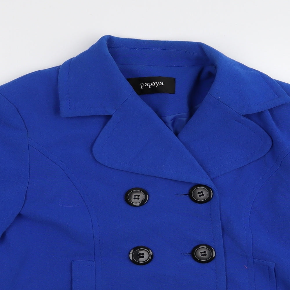 Papaya Womens Blue   Jacket Blazer Size 16