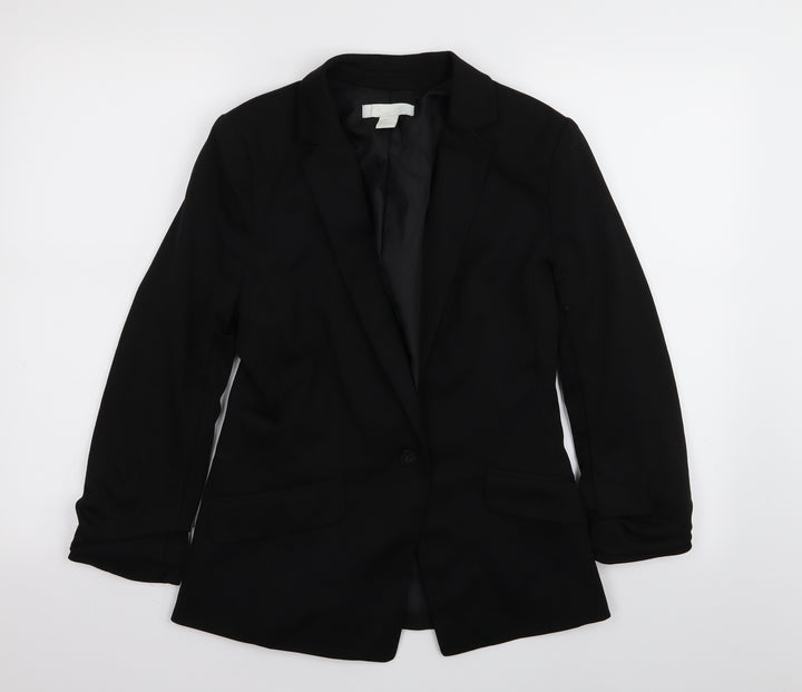 H&M Womens Black Jacket Blazer Size 10