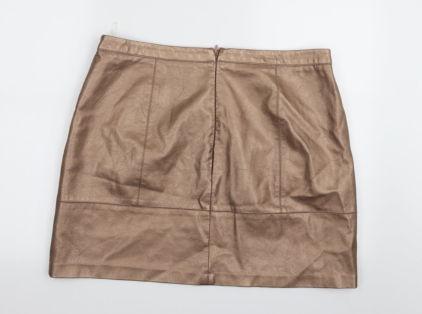 New Look Womens Gold   Mini Skirt Size 18