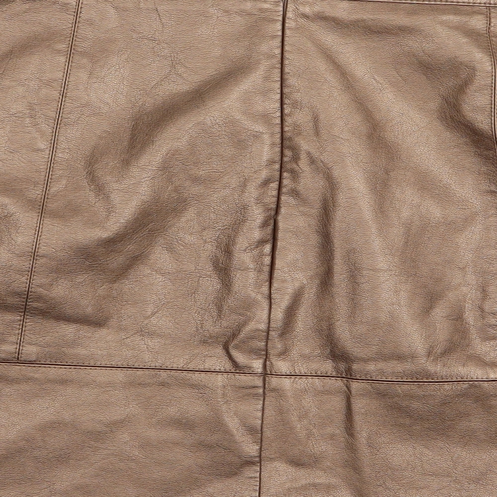 New Look Womens Gold   Mini Skirt Size 18