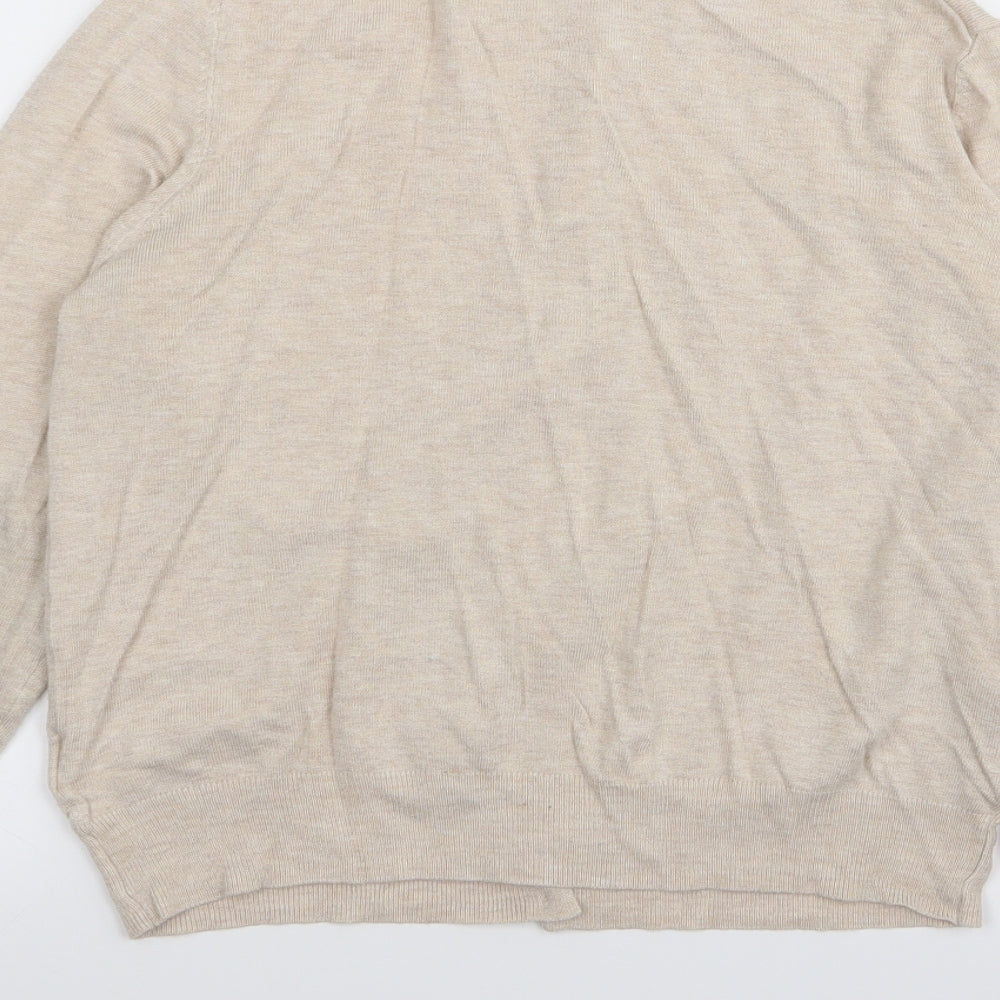 M&S Womens Beige   Cardigan Jumper Size 14