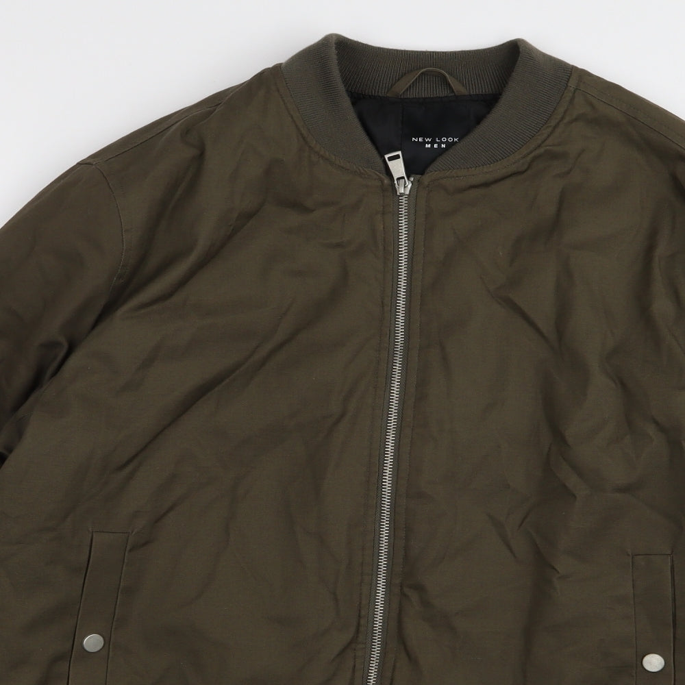 new look men Mens Green   Bomber Jacket Jacket Size M