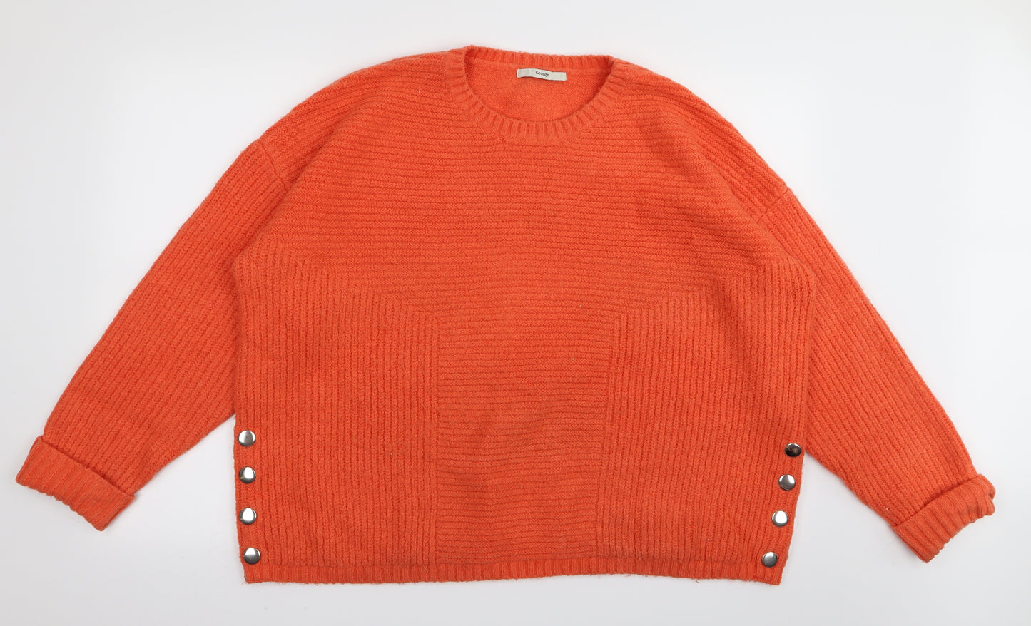 Asda George Womens Orange   Pullover Jumper Size XL