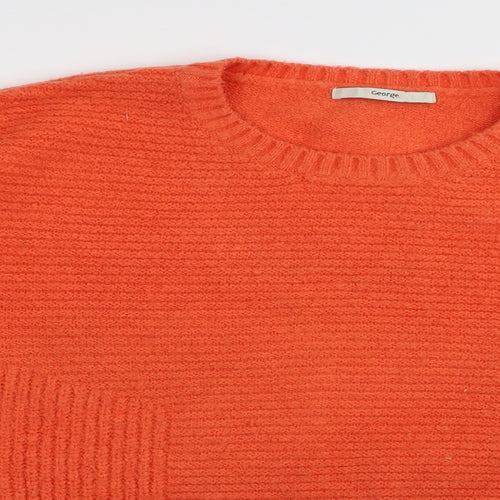 Asda George Womens Orange   Pullover Jumper Size XL