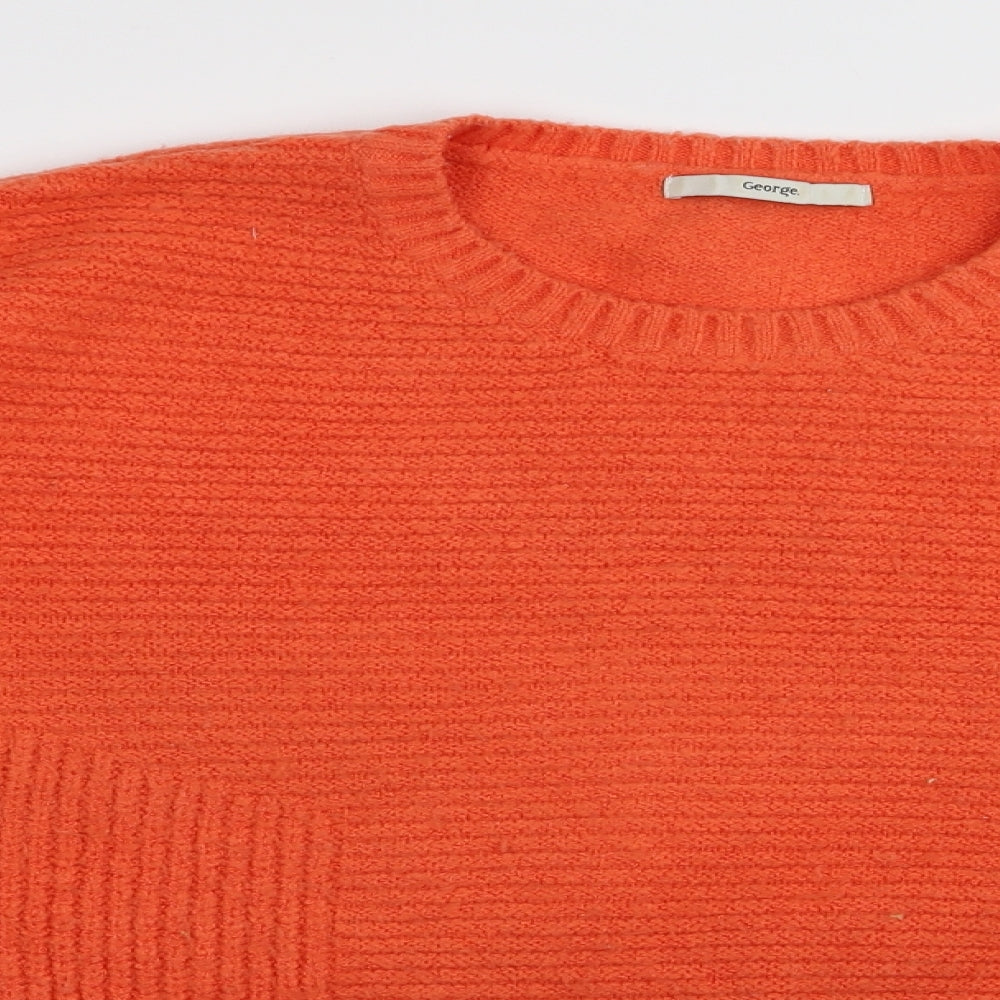 Asda George Womens Orange   Pullover Jumper Size XL
