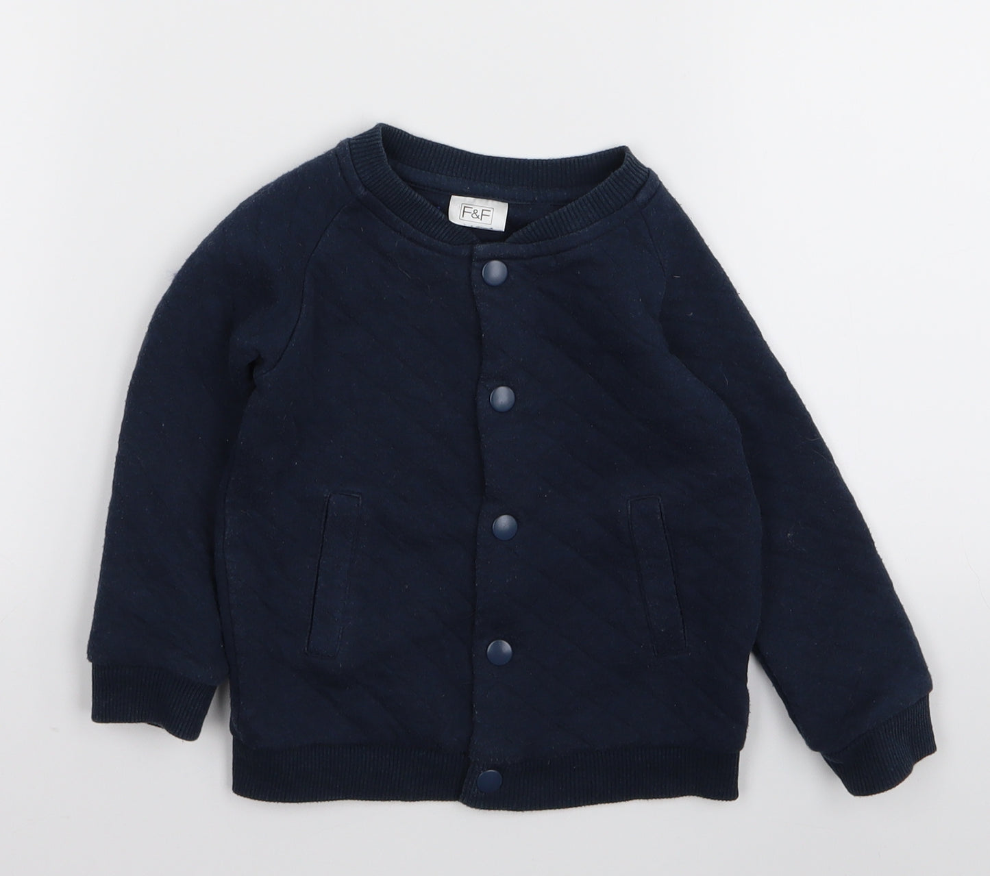 F&F Boys Blue   Cardigan Jumper Size 12-18 Months