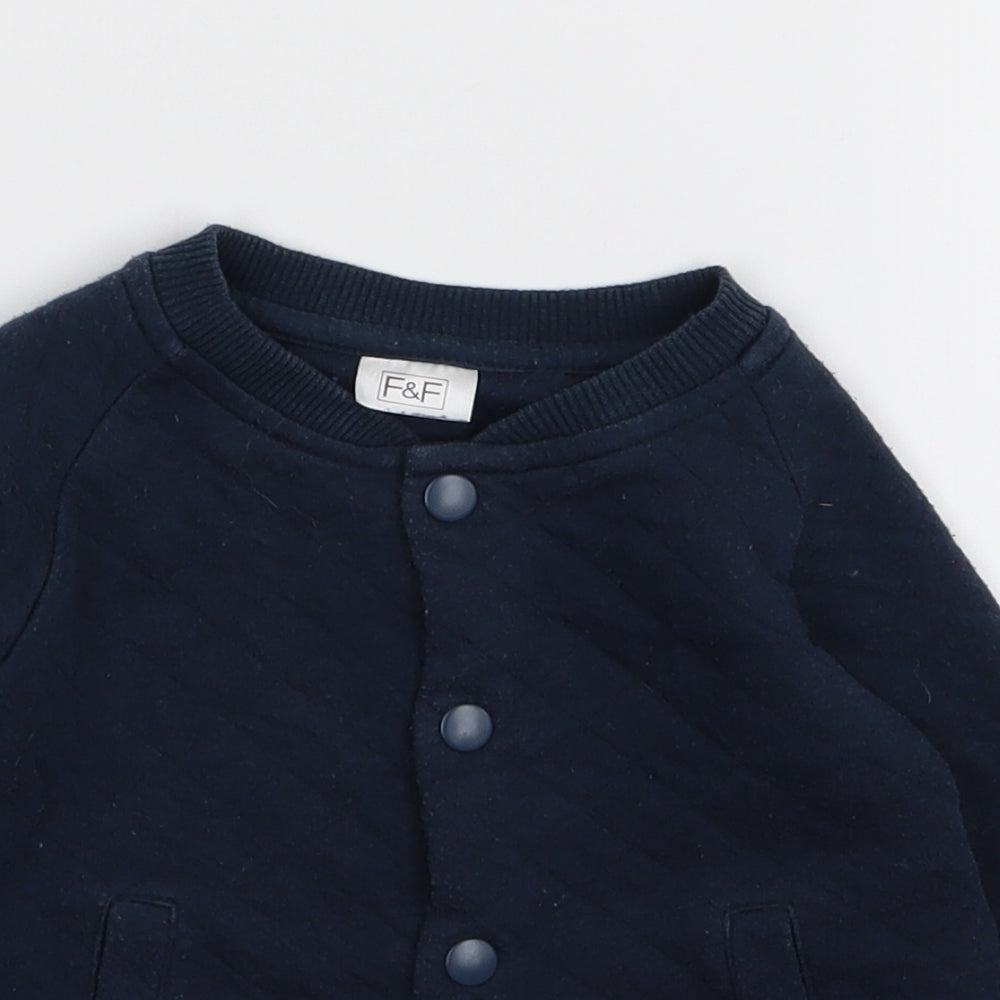 F&F Boys Blue   Cardigan Jumper Size 12-18 Months