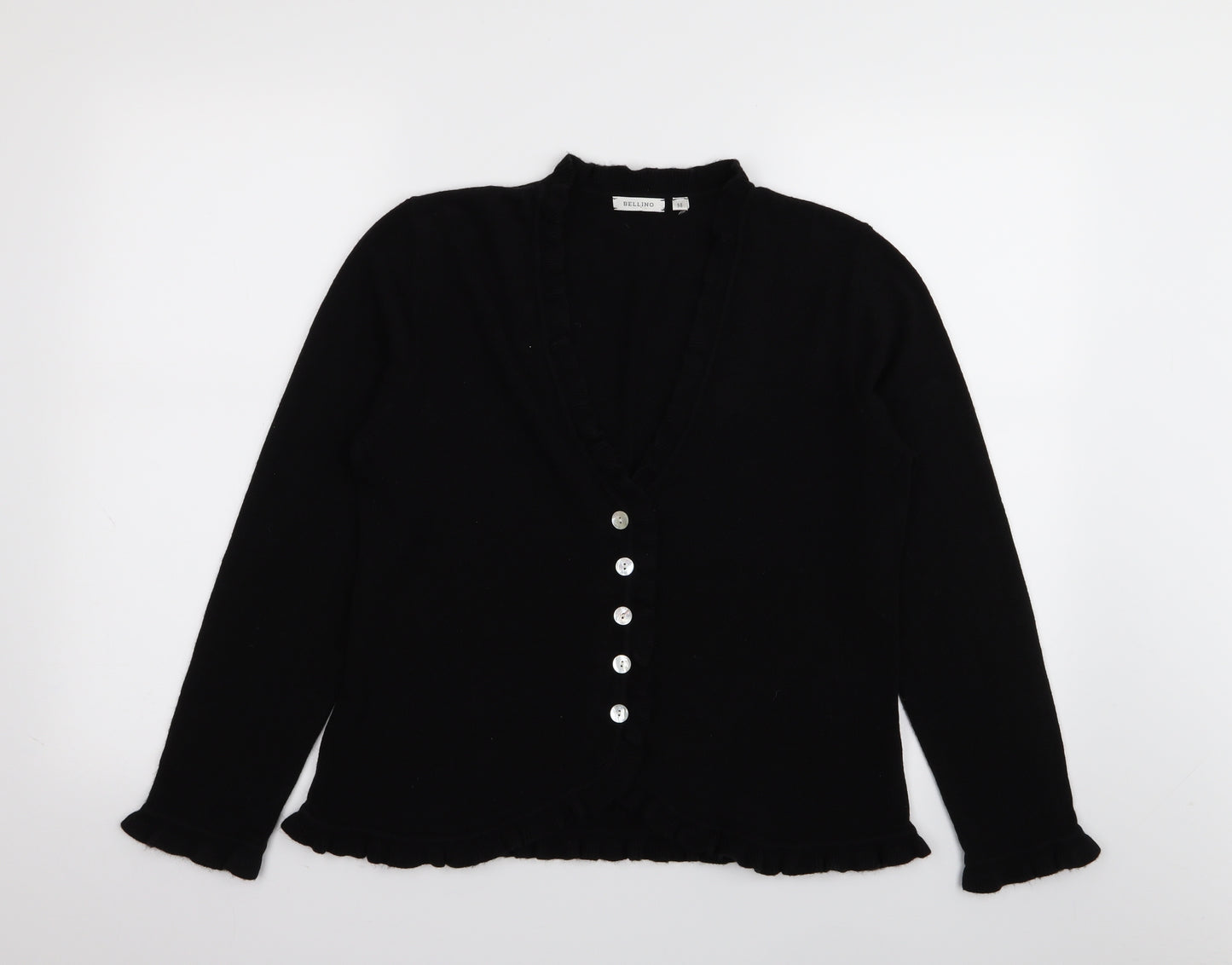 Bellino Womens Black   Cardigan Jumper Size 14