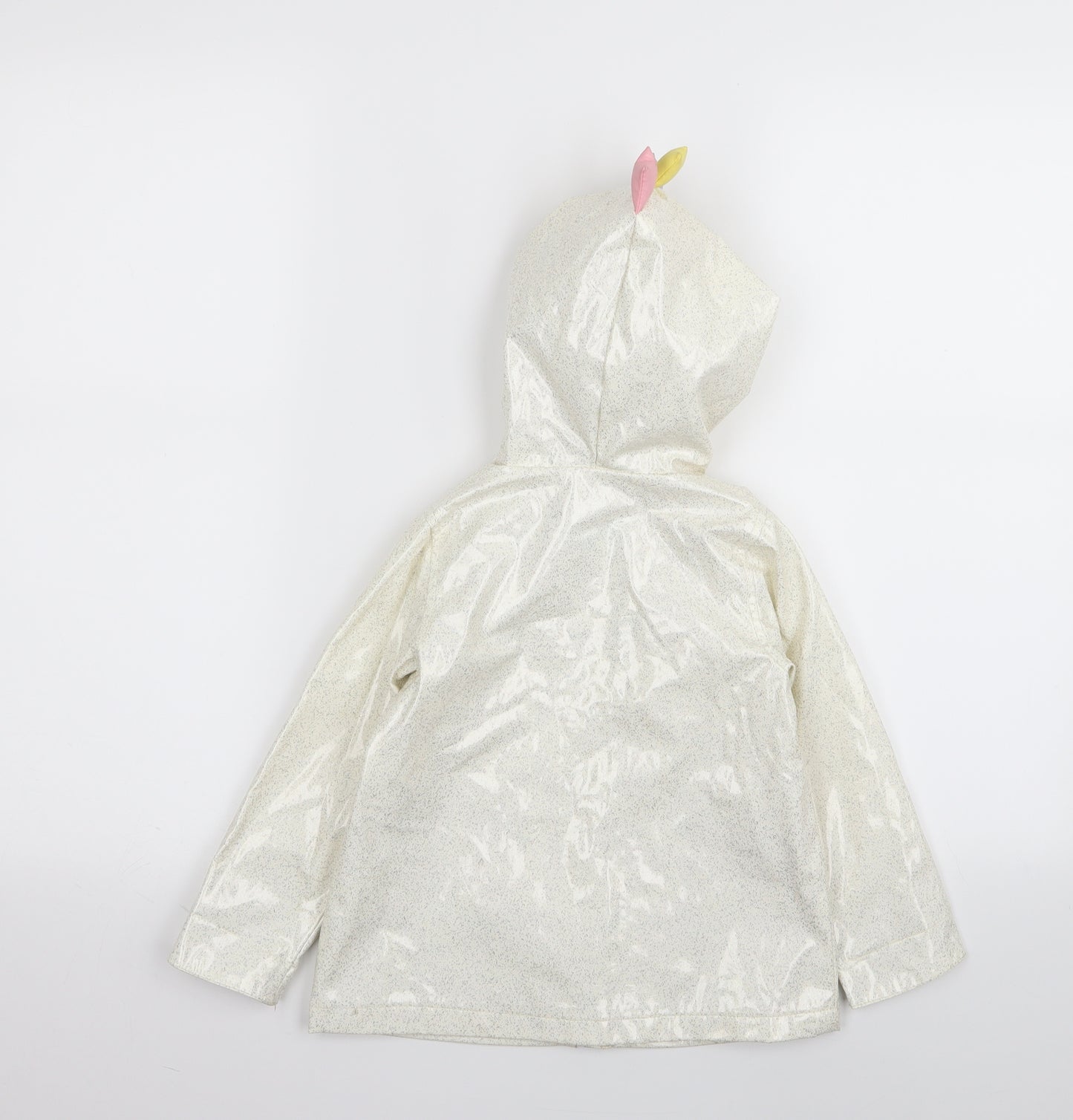 TU Girls White Polka Dot  Basic Coat Coat Size 18-24 Months  - unicorn