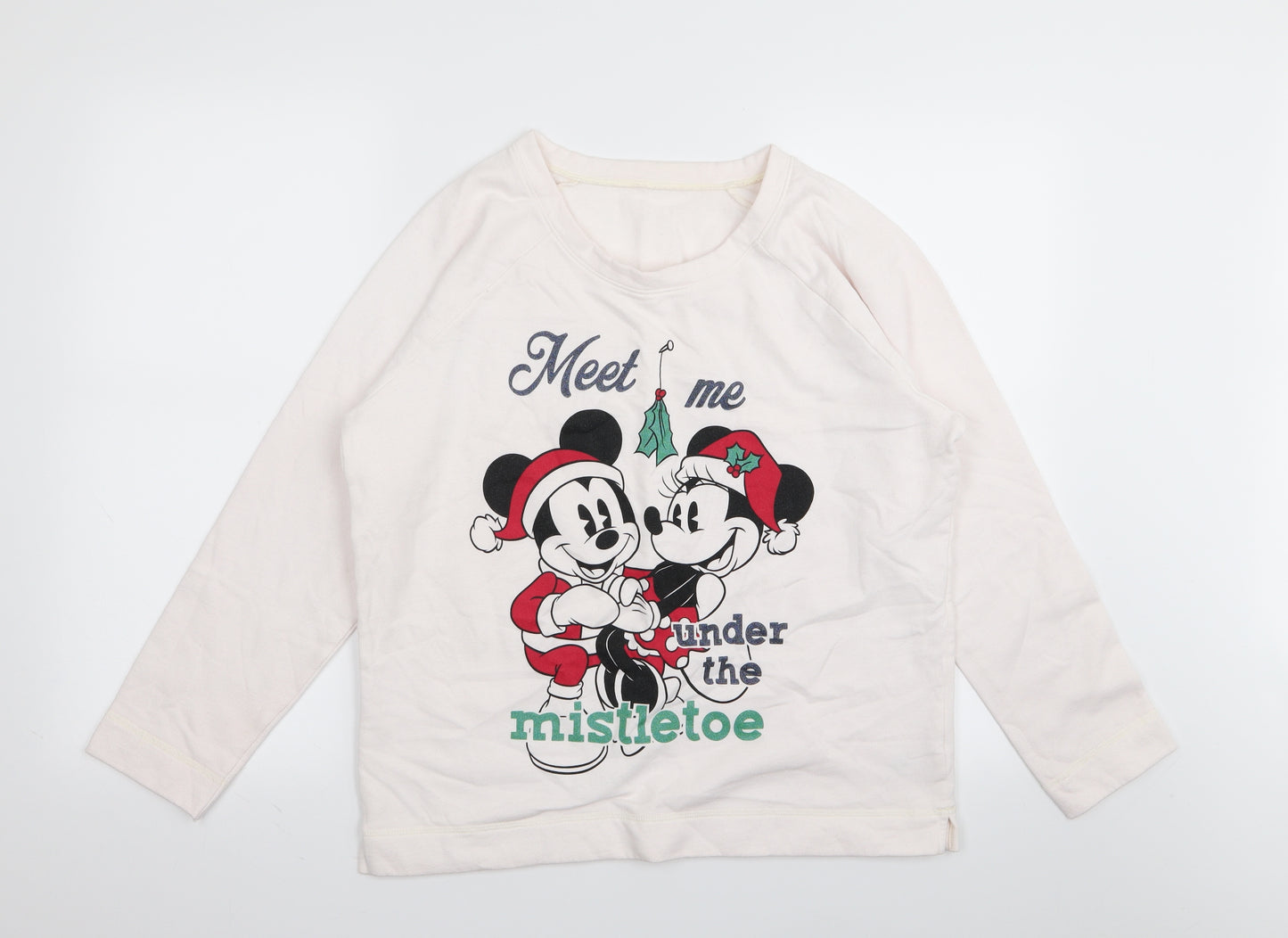 Disney Womens Pink   Pullover Jumper Size 12  - christmas mickey mouse