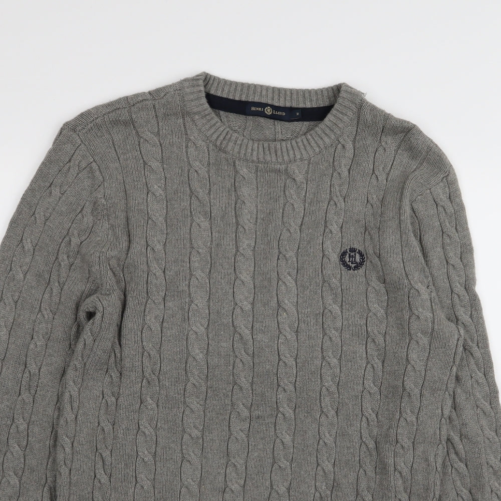 Henri Lloyd Mens Grey   Pullover Jumper Size M