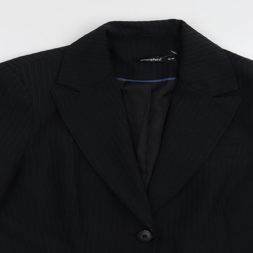 Primark Womens Black Striped  Jacket Blazer Size 18