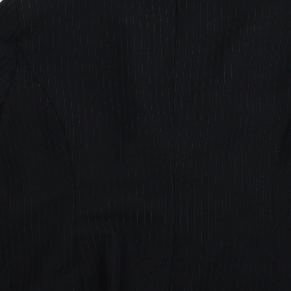 Primark Womens Black Striped  Jacket Blazer Size 18