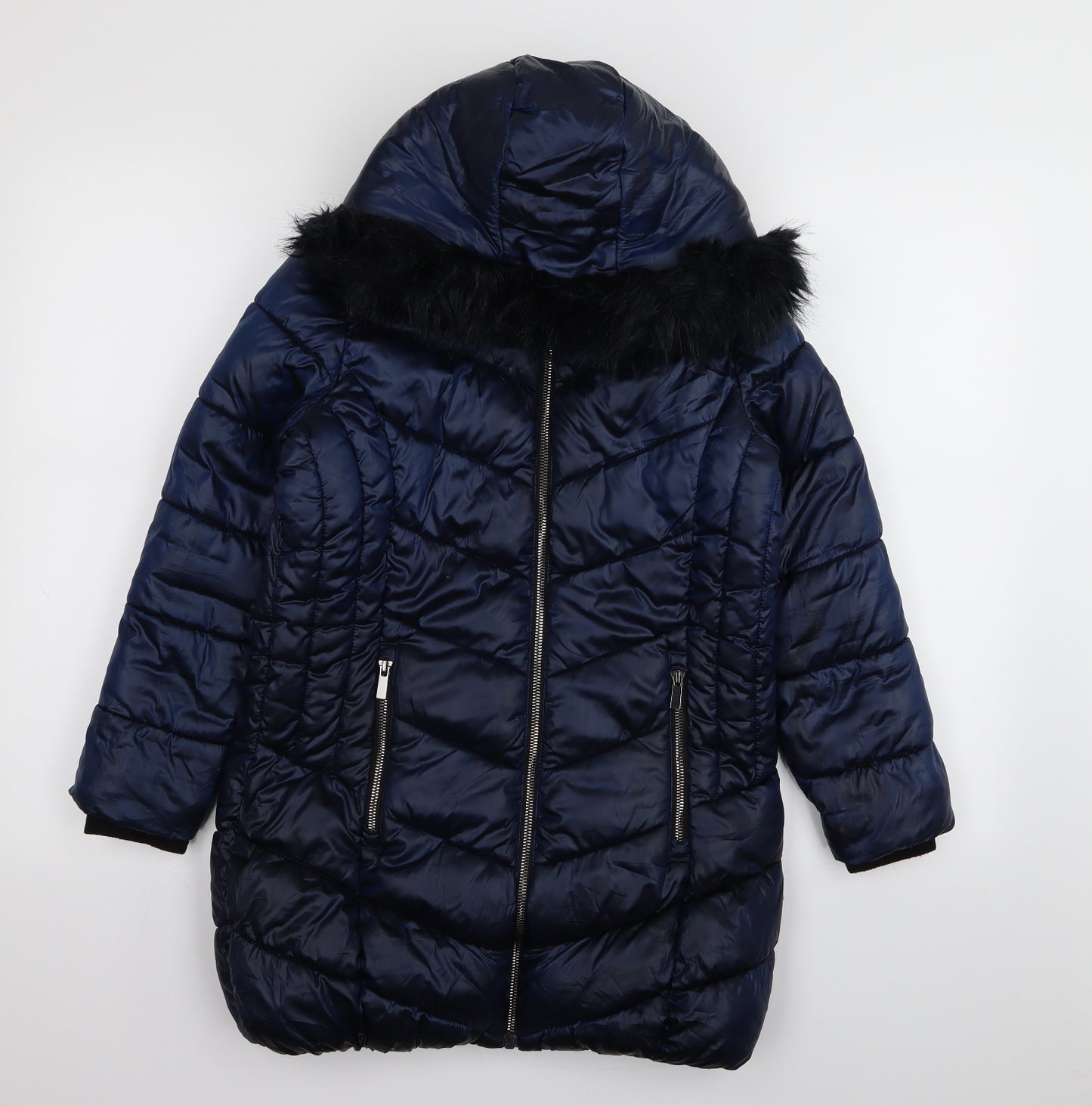 NEXT Girls Blue   Parka Coat Size 9 Years