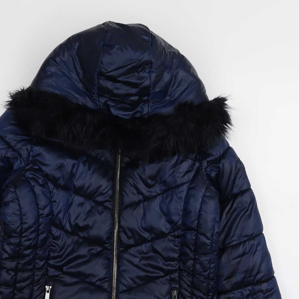 NEXT Girls Blue   Parka Coat Size 9 Years