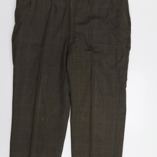 dunn and co Mens Brown Check  2 Piece Suit Size 40 L23 in