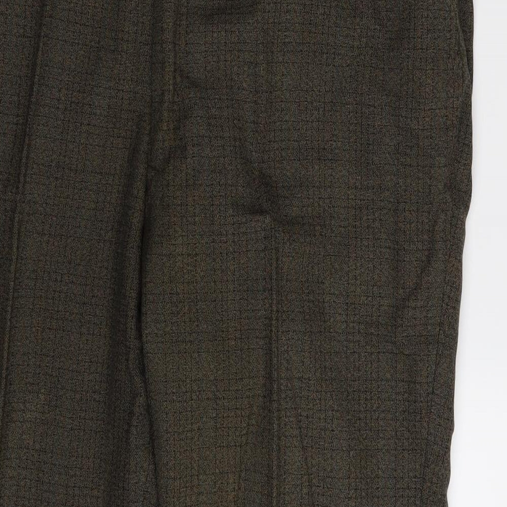 dunn and co Mens Brown Check  2 Piece Suit Size 40 L23 in