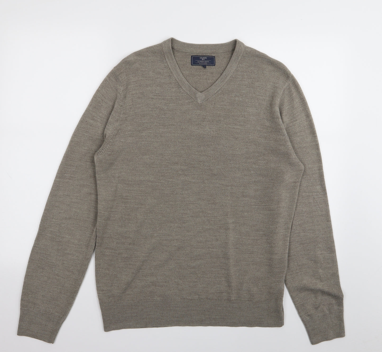 Atlantic Bay Mens Grey   Pullover Jumper Size M