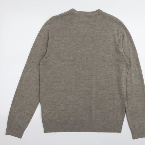 Atlantic Bay Mens Grey   Pullover Jumper Size M