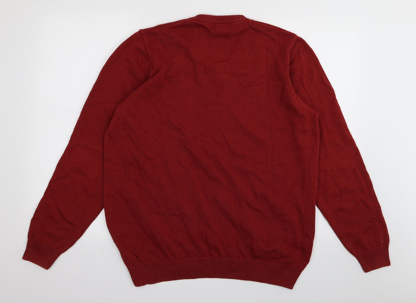 M&S Mens Red   Pullover Jumper Size L