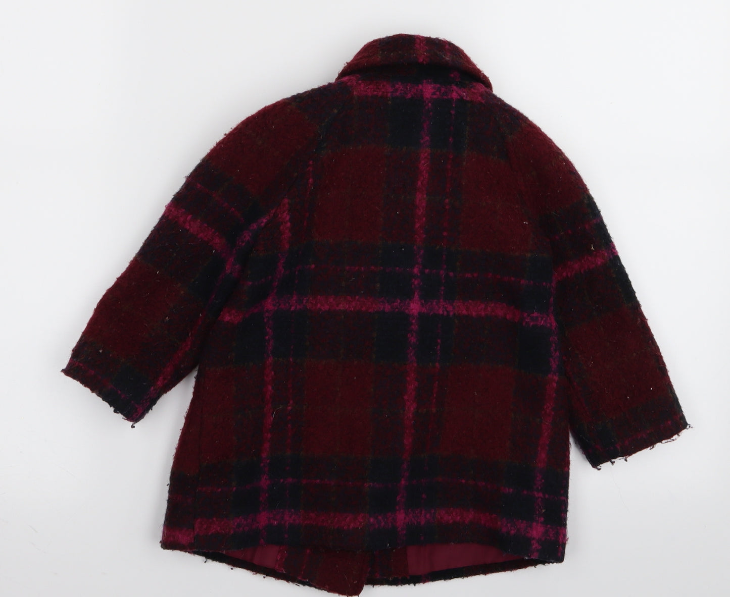 NEXT Girls Multicoloured Check  Basic Coat Coat Size 18-24 Months