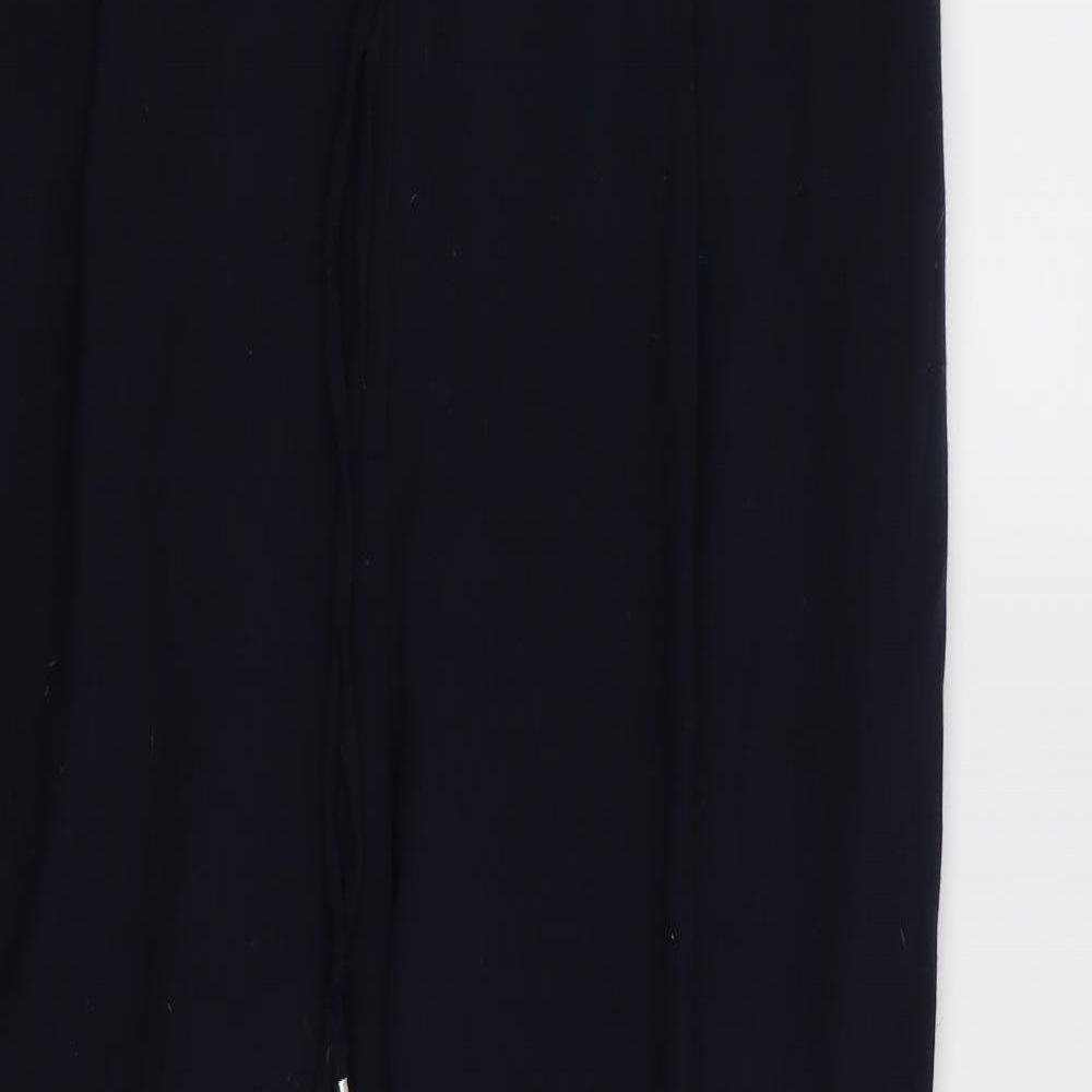 M&S Womens Blue   Trousers  Size 16 L26 in - Stretch waistband