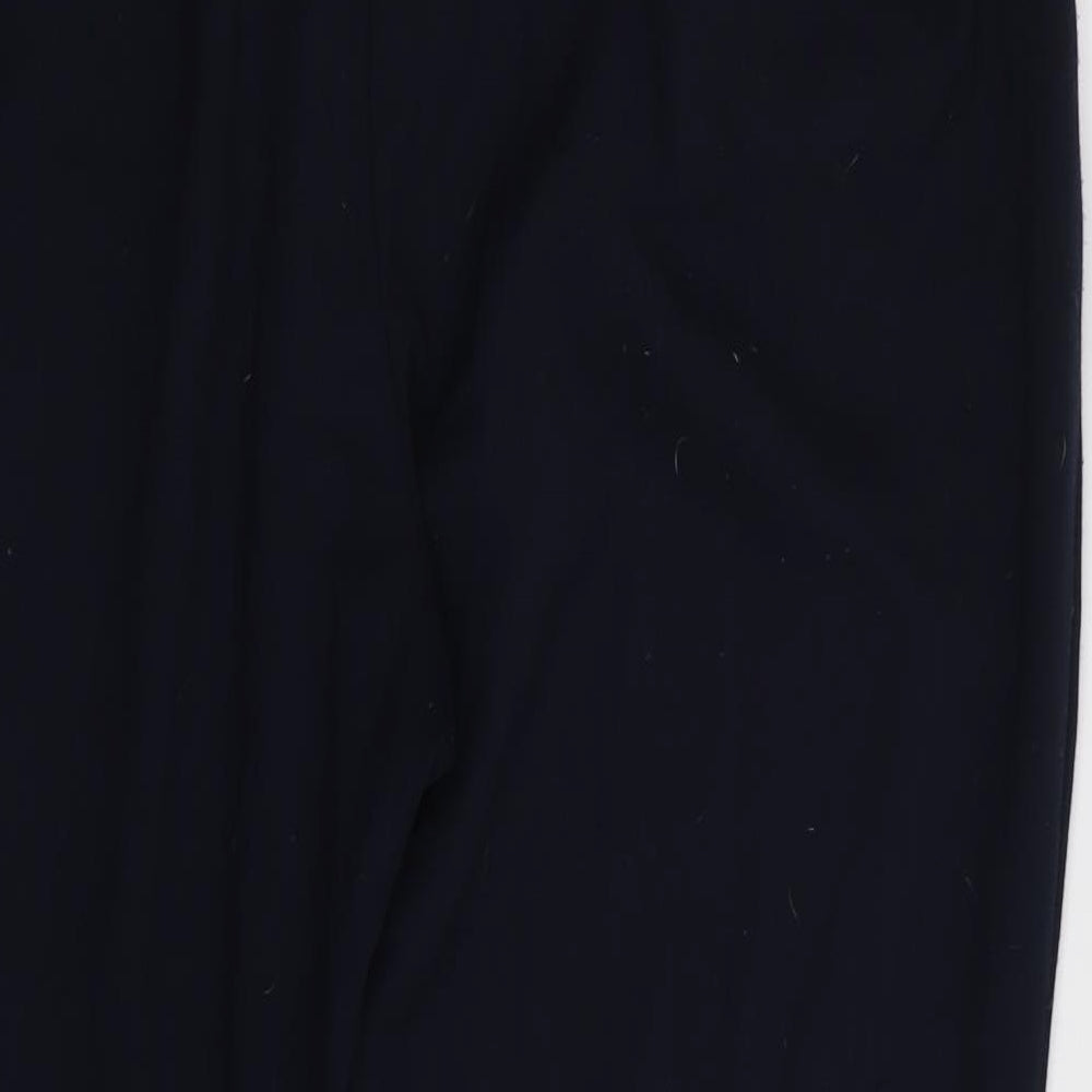 M&S Womens Blue   Trousers  Size 16 L26 in - Stretch waistband
