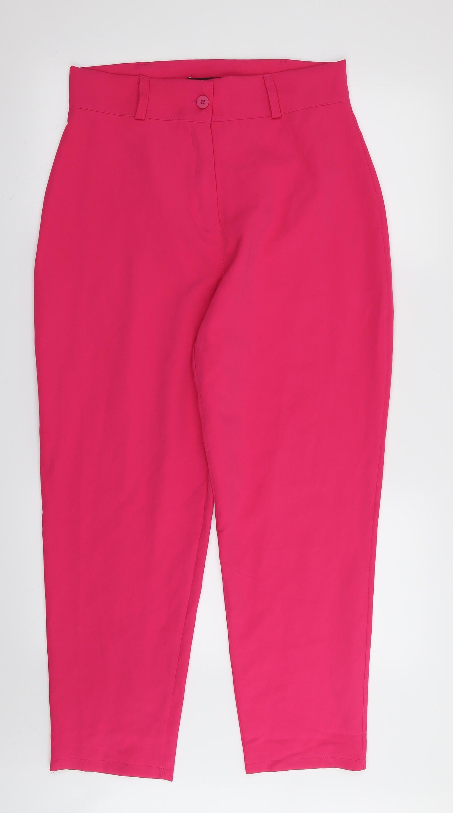Boohoo Womens Pink   Trousers  Size 14 L27 in